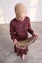 Women's Hijab Evening Dress Set Satin Lace Detailed Long Skirt Blouse Double Set 36-50 Size 7021 - 6