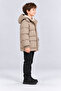 Boy's Hooded Plush Lined Winter Puffer Coat with Zipper Pockets Ak4301 - 4