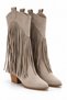 Wi̇llow Tasseled Thick Heeled Women's Cowboy Boots - 5
