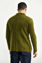 Shawl Collar Pocketed Knitwear Jacket - Green - 6