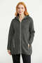 Hooded Long Pocket Knitwear Cardigan - Anthracite - 2