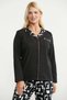 Patterned Buttoned Pajama Set - Black - 4