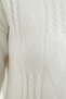V-Neck Motif Knitwear Sweater - Bone - 4