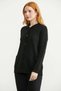 Shirt Collar Buttoned Wool Knitwear Cardigan - Black - 5