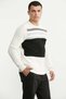 Zero Collar Block Transition Knitwear Sweater - Bone - 3