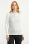 Wool Round Neck Knit Sweater - Light Gray