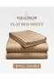 210TC Cotton Satin Double Stripes Bed Sheet Set 3PC | Soft Breathable Satin Flat Sheet 206x250 cm | OEKO-TEX & ECAS Certified - 3