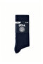 Silvius 3-Pack Navy Blue Long Cotton Jacquard Standard Fit Unisex Socks - 2