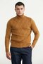 Full Fisherman Motif Knitwear Sweater - Camel