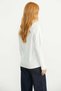 V-Neck Motif Knitwear Sweater - Bone - 5