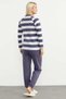 Striped Winter Pajama Set - Navy Blue - 6