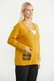 Women's Floral Embroidered Zippered Knitwear Jacket with Pockets - Sun - 3