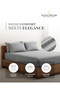 210TC Cotton Satin Double Stripes Bed Sheet Set 3PC | Soft Breathable Satin Flat Sheet 206x250 cm | OEKO-TEX & ECAS Certified - 2