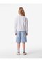 Buttoned, Embellished, Long Sleeve, High Collar Sweatshirt - 4