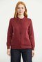 Round Neck Knitwear Cardigan with Pockets - Claret Red