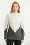 Round Neck Color Gradient Knitwear Sweater - Dark Gray