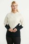 Round Neck Color Gradient Knitwear Sweater - Black - 2