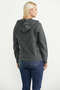 Hooded Zippered Knitwear Cardigan - Dark Gray - 5