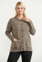 Shirt Collar Buttoned Wool Knitwear Cardigan - Milk Coffee - 3