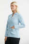 Long Knit Cardigan with Large Pockets - Blue - 4