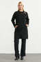 Embroidery Detailed Long Wool Turkish Cardigan - Black