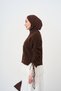 Women's Lace Detailed Knitwear Cardigan Brown - 3