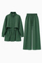 Women's Waist Drawstring Detailed Set