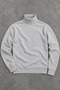 Men's High-Neck Full Turtleneck Knitwear A.Gray Sweater - 4