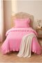 Polka Dot, Ruffled Duvet Cover Set |   Cotton |   160X220 cm Duvet Cover, 1 Piece 50X70 cm Pillowcase |   Stylish and Elegant - 3