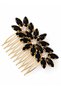 Inlaid Zircon Stone Flower Motif Hair Accessory - 2