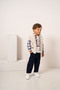 Baby Boy & Child Inflatable Vest & Plaid Shirt & Sweat Pants 4-Piece Combination Set