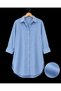 Women's 100% Cotton Oxford Mercerized Tunic Shirt Oversize Long Sleeve Casual Shirt - 5