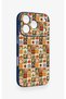 iPhone 17 Pro Compatible Autumn Themed Patchwork Patterned Silicone Case - 3