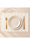 American Service Set of 6 100% Cotton White 30X50 White