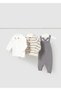 Baby Boy Gray Knitted Jumpsuit Set and Cardigan