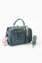 Washed Leather Multi-Functional Backpack, Shoulder Bag, and Handbag Blue (Model: 571-17V) - 3