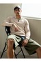 Men's Comfortable Premium Zippered Beige Sweater