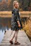 Italian Khaki Hooded Camouflage Jacket Without Cap with Sequins on the Back Oversize Woven Jacket 85 70 - 6