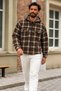 Men's Oversize Checkered Lumberjack Brown Shirt - 3