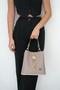 Coffee Yellow - Beige Plaid Line Square Women's Crossbody Bag Sp967