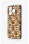 General Mobile Era 50 Compatible Autumn Themed Patchwork Patterned Silicone Case - 4