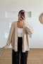 Beige Button Detailed Cardigan - 2