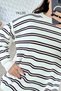 Crew Neck Striped Knitwear Blouse 7K135 - 4