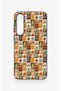 Samsung S25Fe Compatible Autumn Themed Patchwork Patterned Silicone Case - 2
