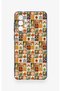 Samsung-A73 Compatible Autumn Themed Patchwork Patterned Silicone Case - 2