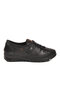 Black Genuine Leather Anatomical Comfortable Sole Velcro Women's Casual Shoes 7679-27K - 2