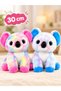 30 cm Plush Koala Toy – Colorful Soft Furry, Cute Koala with Big Eyes – Available in Pink and Blue Colors - 2