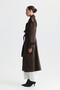 Double-Breasted Suede Look Premium Women's Trench Coat - 5