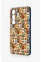 Samsung S26 Compatible Autumn Themed Patchwork Patterned Silicone Case - 4