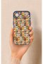 iPhone 17 Air Compatible Autumn Themed Patchwork Patterned Silicone Case